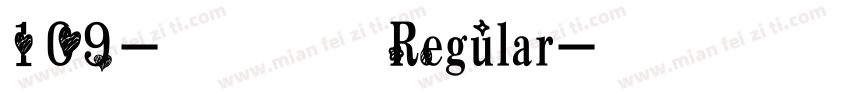 109-情人旋转戒字体 Regular字体转换